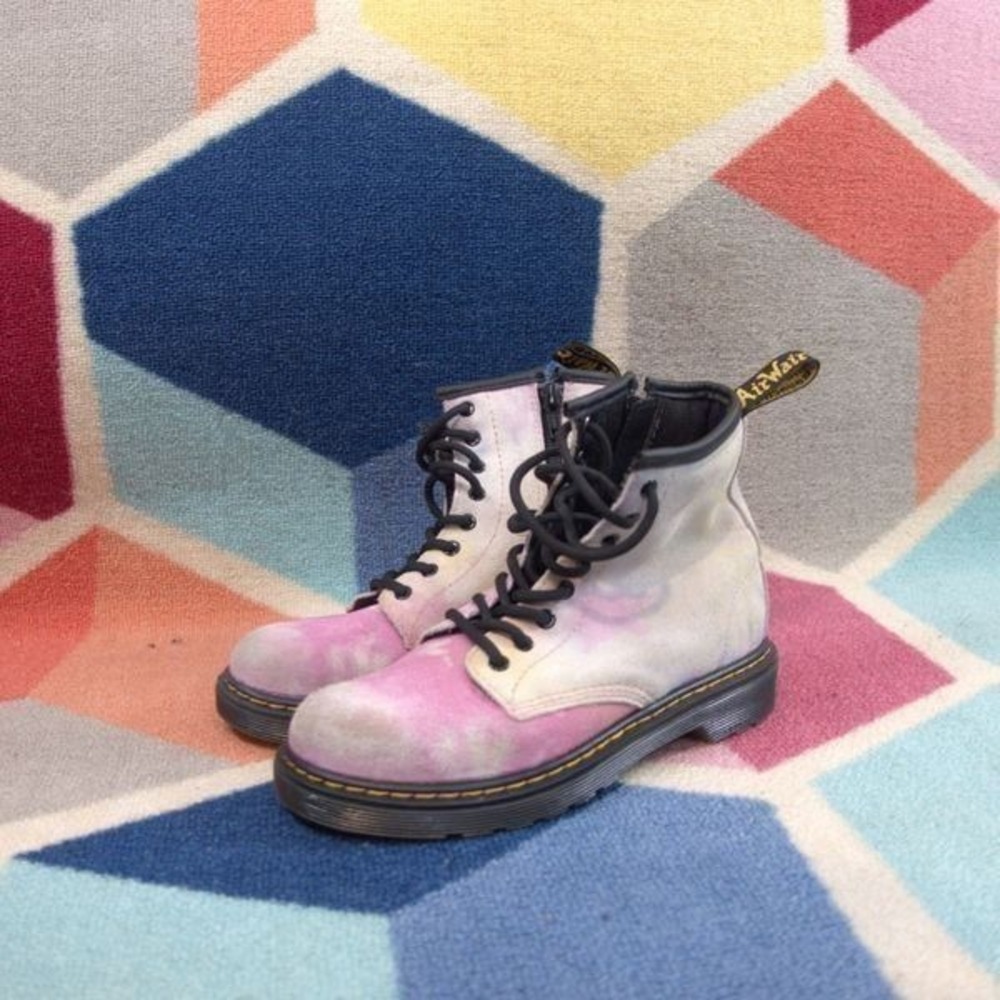 Dr. Martens GIrls Tie‎ Dye Suede Boots Size 2